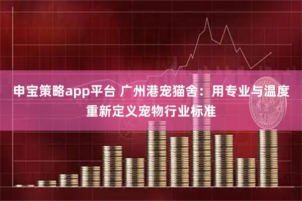 申宝策略app平台 广州港宠猫舍：用专业与温度重新定义宠物行业标准