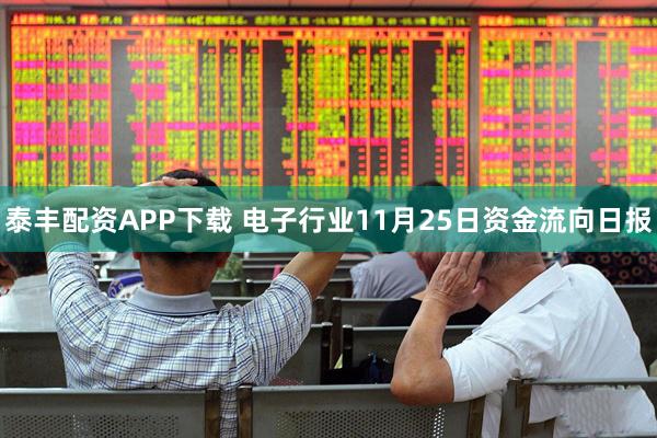 泰丰配资APP下载 电子行业11月25日资金流向日报