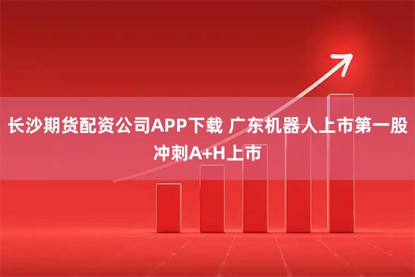 长沙期货配资公司APP下载 广东机器人上市第一股冲刺A+H上市